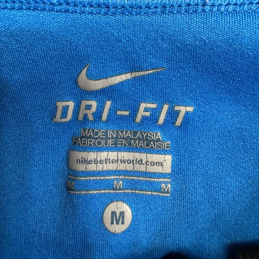 Nike Dri Fit Athletic Running Shorts Womens Size Medium Blue Wave Pattern - Picture 3 of 6